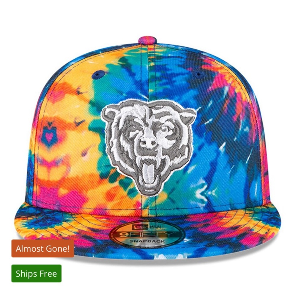 Chicago Bears Tie Dye Cancer SnapBack Hat